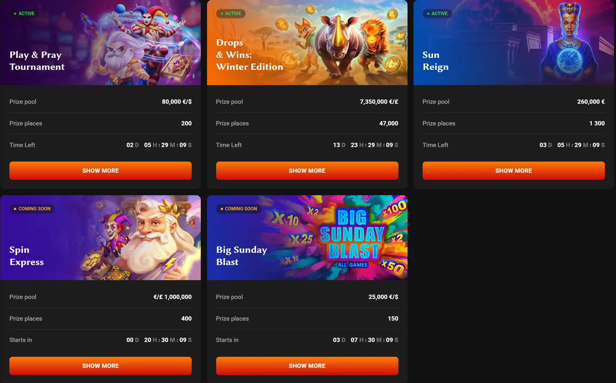 Hadesbet Casino toernooien en prize pools